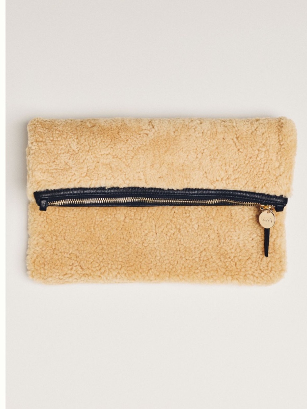 Clare V. Foldover Leather Clutch NWT